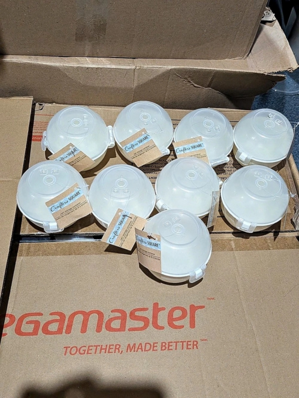 BNWT 9 Pcs Yarn Storage Container Containers White